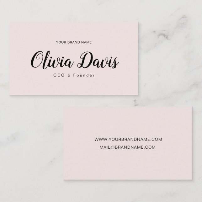 Einfach und elegant visitenkarte (Vorne/Hinten)