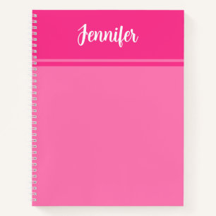 Einfach und Hübscher, Hot-Pink-Strip-Individuelle  Notizbuch