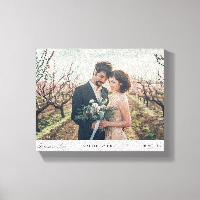 Einfach und minimalistisch Forever in Liebe Foto Leinwanddruck (Vorderseite)