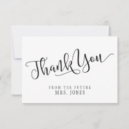 Einfach und modern. Brautparty Flat Dankeschön Kar Dankeskarte