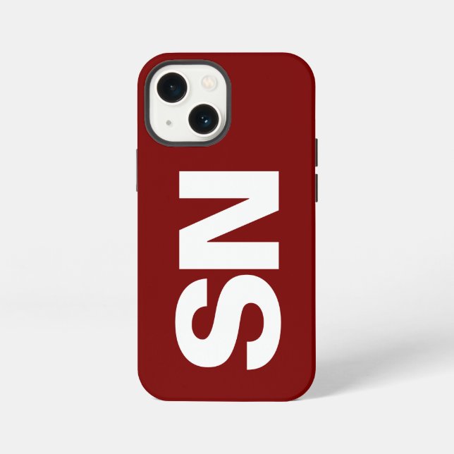 Einfach und modern Name Minimal Cherry Red iPhone Hülle (Rückseite)