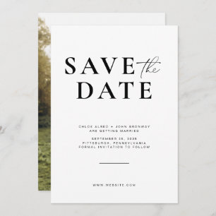 Einfach und modern Save the Date mit Foto Einladung