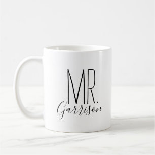 Einfach und süß Personalisiert Mr. Monogram Kaffeetasse