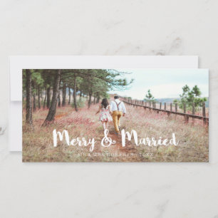 Einfach und Whimsical Merry und Verheiratet Feiertagskarte