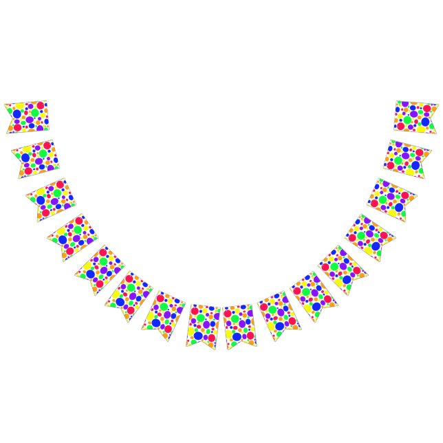 Einfach undurchsichtige SPOTS Wimpelkette (Alle)