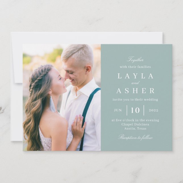 Einfach United Foto Wedding Invitation SUN Einladung (Vorderseite)