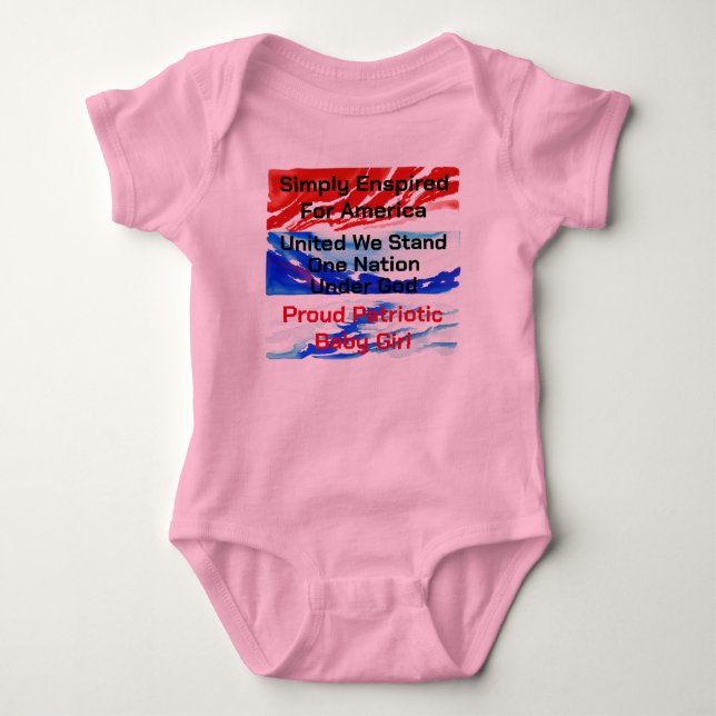 Einfach "United We Stand One Nation" angespornt Baby Strampler (Vorderseite)