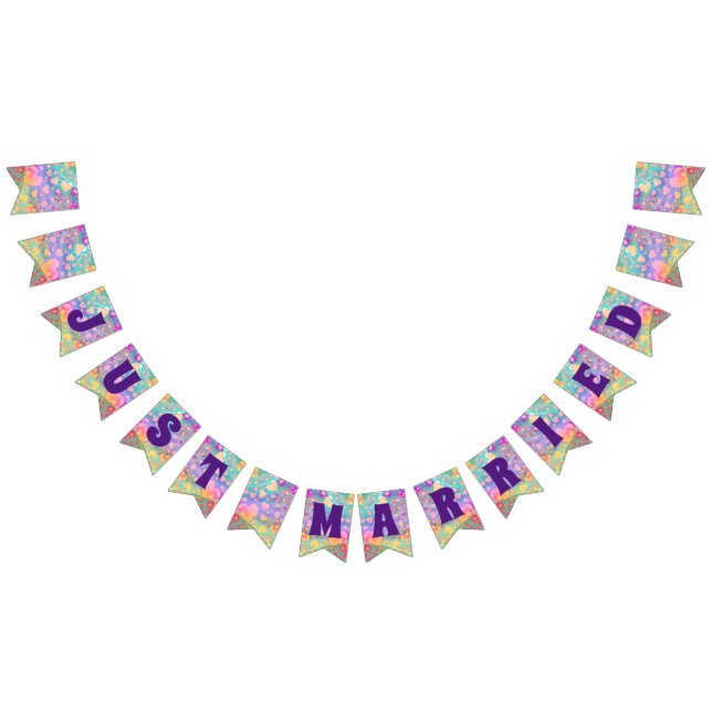 EINFACH VERHEIRATET - Muster für die Herz-Liebe 3 Wimpelkette (Alle)