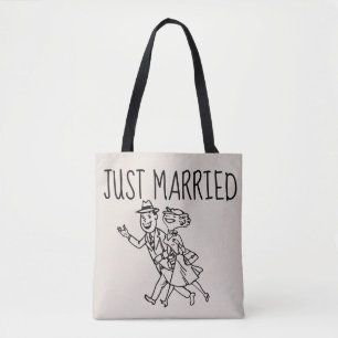 EINFACH VERHEIRATETE WEDD RETRO GIFT TASCHE PURSE