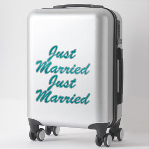 EINFACH VERHEIRATETE XL-Autokleber (2) - AQUAMARIN Aufkleber