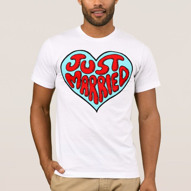 EINFACH VERHEIRATETER HERZER T - SHIRT (Vorderseite)