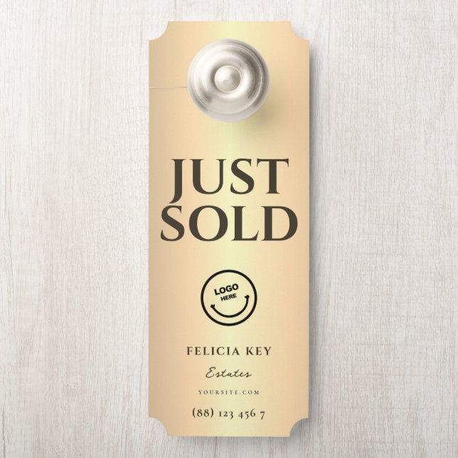 EINFACH VERKAUFT Real Anwesen Agent QR Fronttürenv Türanhänger (Auf Knauf)