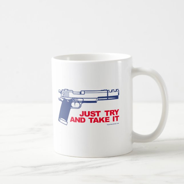 Einfach versuchen Sie und nehmen Sie ihm Tasse (Rechts)