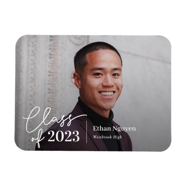 Einfach vertrauensvolles EDITABLE FARBEN Abschluss Magnet (Horizontal)