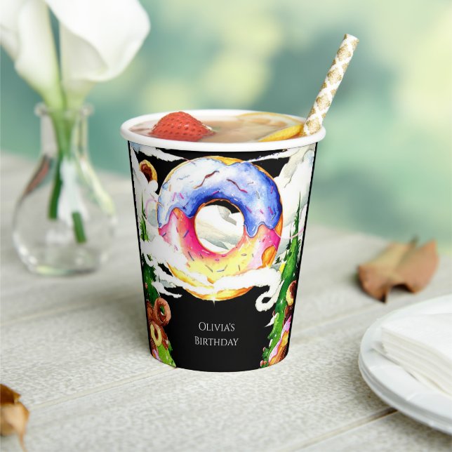 Einfach verzaubert Donut Birthday Pappbecher (In Situ)