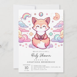 Einfach verzauberte Fox-Babydusche Einladung
