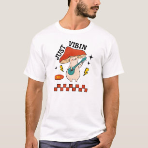 Einfach Vibin Chill Pilz Grafik T-Shirt