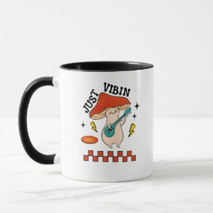 Einfach Vibin Chill Pilz Grafik Tasse