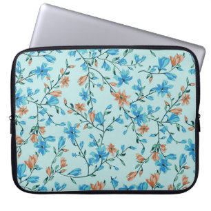 Einfach Vintag: Blumenmuster Laptopschutzhülle