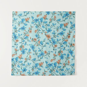 Einfach Vintag: Blumenmuster Wandteppich