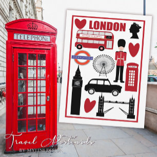 Einfach Vintag Willkommen bei London Travel Postkarte