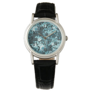 Einfach Vintages Viktorianisches Weiß-Blumendesign Armbanduhr
