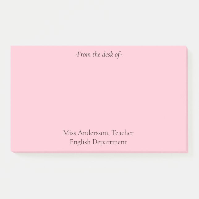 Einfach vom Schreibtisch des Lehrers Post-it Klebezettel (Vorderseite)