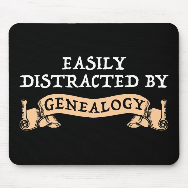 Einfach Von Genealogie Abgelenkt Mousepad (Vorne)