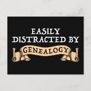 Einfach Von Genealogie Abgelenkt Postkarte