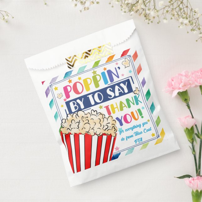 einfach vorbei sagen Dank Popcorn Freiwilligen Geschenktütchen (Versiegelt)