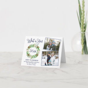 Einfach, was ein Jahr frohe Weihnachten 3 FOTO Url Karte