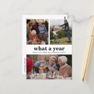 Einfach was für ein Jahr neues Foto Postkarte