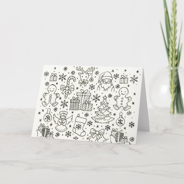 Einfach Weihnachten auf einer Grußkarte. Karte (Vorderseite)