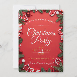 EINFACH! Weihnachts-Party Einladung - Details hinz