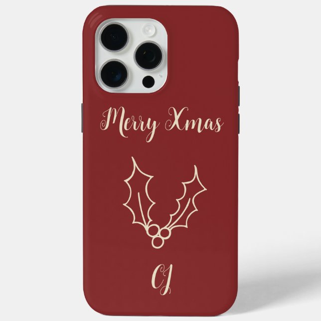 Einfach Weihnachtskollektion - Holly Case-Mate iPhone Hülle (Rückseite)