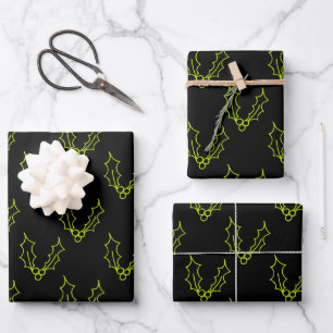 Einfach Weihnachtskollektion - Holly Geschenkpapier Set