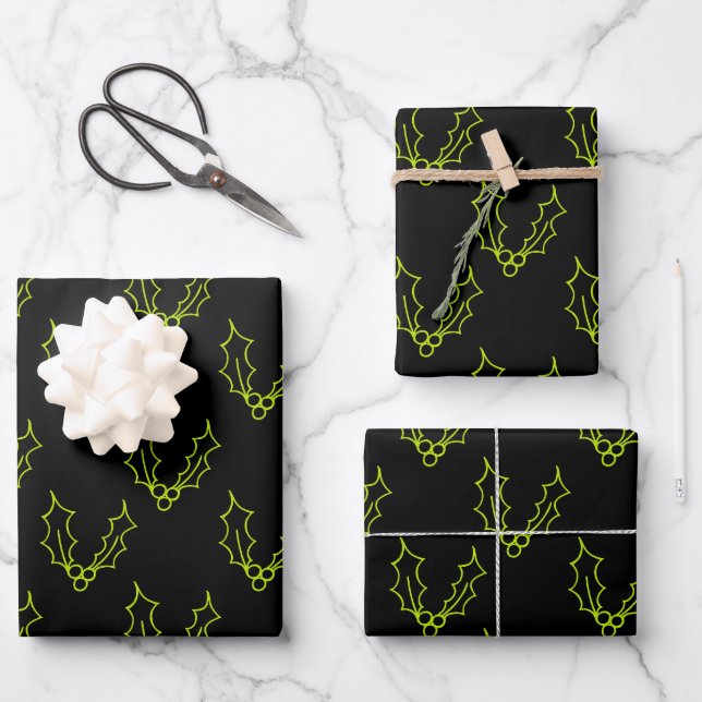 Einfach Weihnachtskollektion - Holly Geschenkpapier Set (Vorderseite)