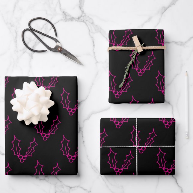 Einfach Weihnachtskollektion - Holly Geschenkpapier Set (Vorderseite)