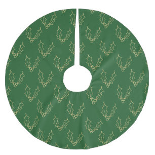 Einfach Weihnachtskollektion - Holly Polyester Weihnachtsbaumdecke