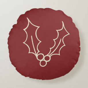 Einfach Weihnachtskollektion - Holly Rundes Kissen