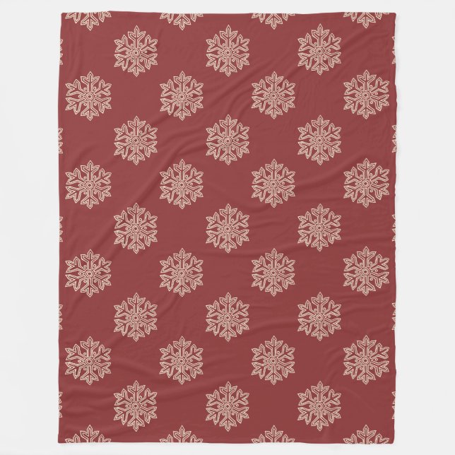 Einfach Weihnachtskollektion - Schneeflocke Fleecedecke (Vorderseite)