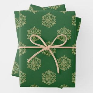 Einfach Weihnachtskollektion - Schneeflocke Geschenkpapier Set