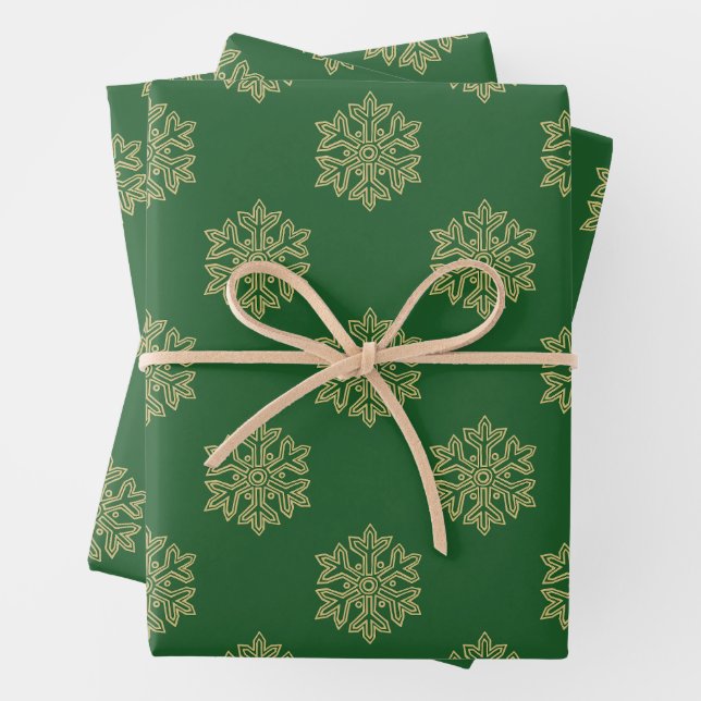 Einfach Weihnachtskollektion - Schneeflocke Geschenkpapier Set (Beispiel)