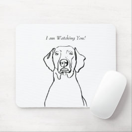 Einfach Weimaraner: Personalisieren Sie Ihre Nachr Mousepad