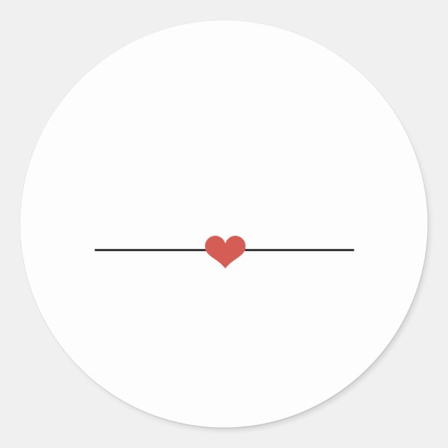 Einfach weiß gestalten Sie Ihren klassischen Runda Runder Aufkleber (Vorderseite)