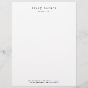 Einfach weiß kreativ Beruflich modern Briefkopf