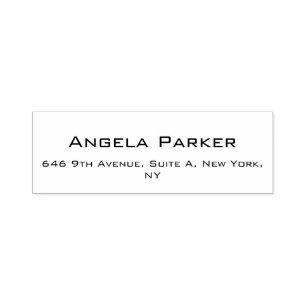 Einfach Weiß Professionell Modern Minimalistisch Permastempel