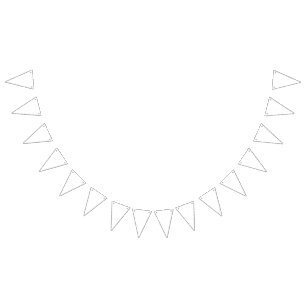 Einfach weiße, solide Farbe personalisieren Sie es Wimpelkette