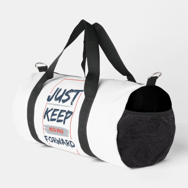 Einfach Weiter Machen – Motivationszitat Duffle Bag (Rechte Ecke)