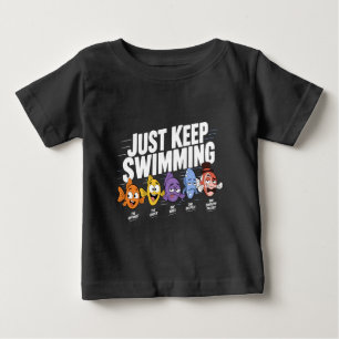 Einfach Weiter Schwimmen Fisch Crew Baby T-shirt